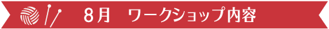 8月　ワークショップ内容