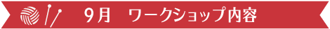 9月　ワークショップ内容