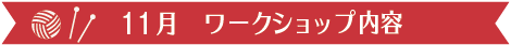 11月　ワークショップ内容