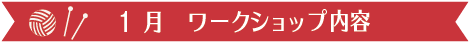 1月　ワークショップ内容