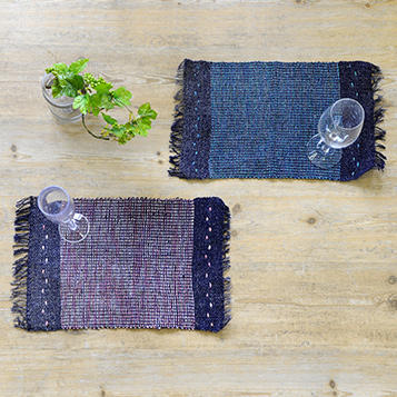 ラーヌ織風のランチョンマット 2枚組 作品レシピ 手編みと手芸の情報サイト あむゆーず