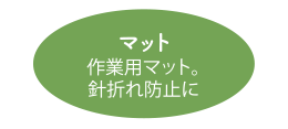 マット　作業用マット。針折れ防止に