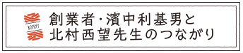 創業者・濱中利基男と北村西望先生のつながり