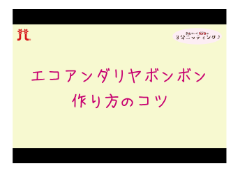 エコアンダリヤボンボン作り方のコツ