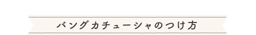 バングカチューシャのつけ方